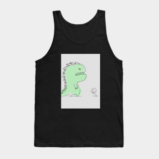 cute dino vs warrior Tank Top